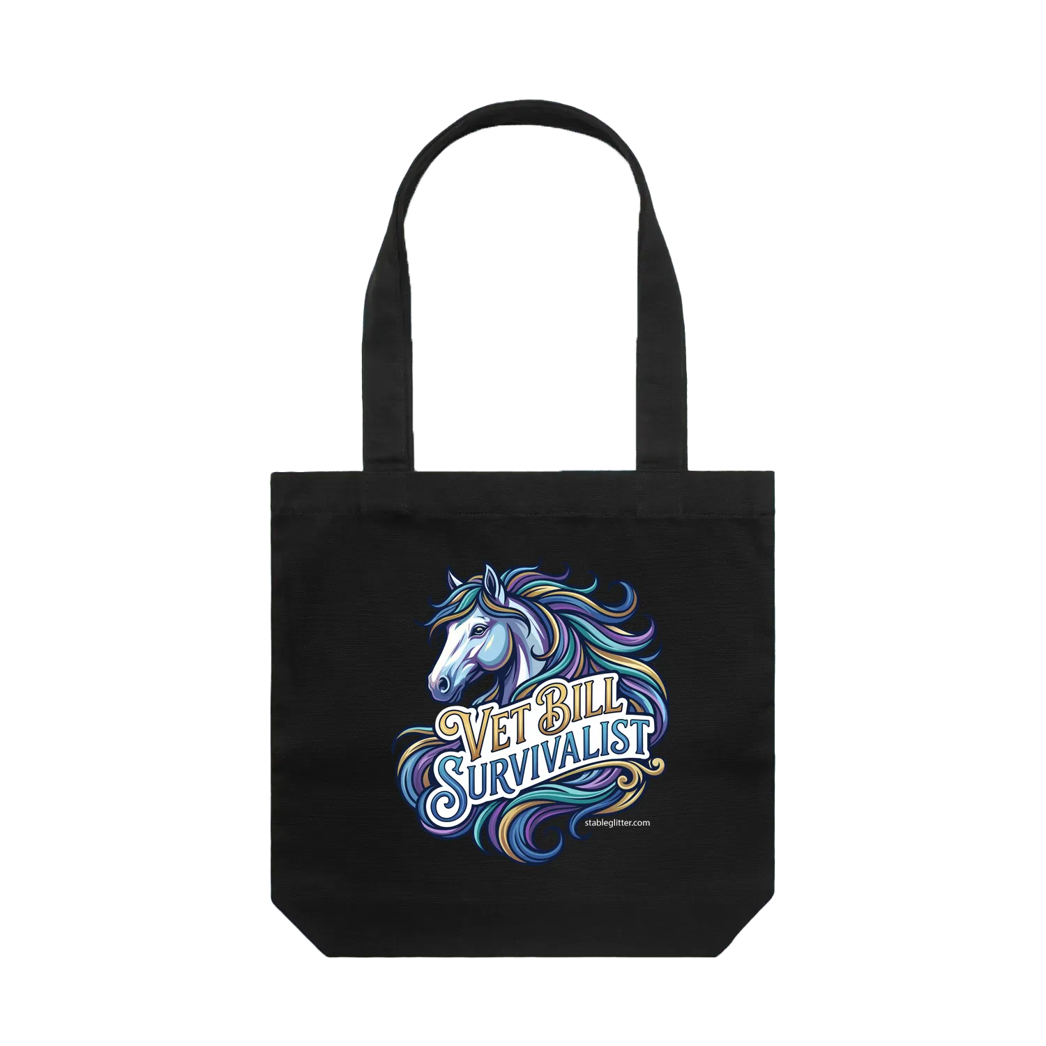 Black front flat lay