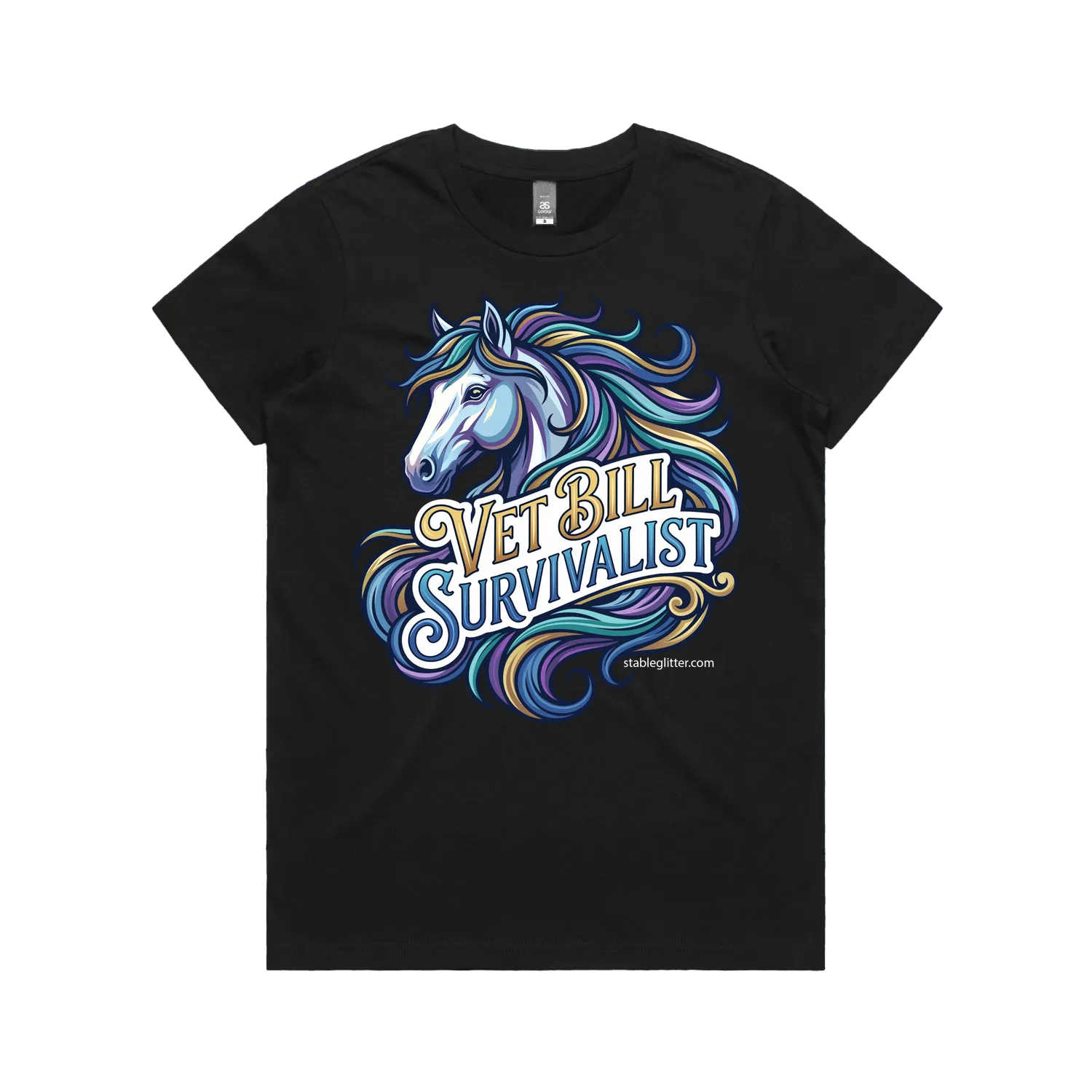 Black front flat lay