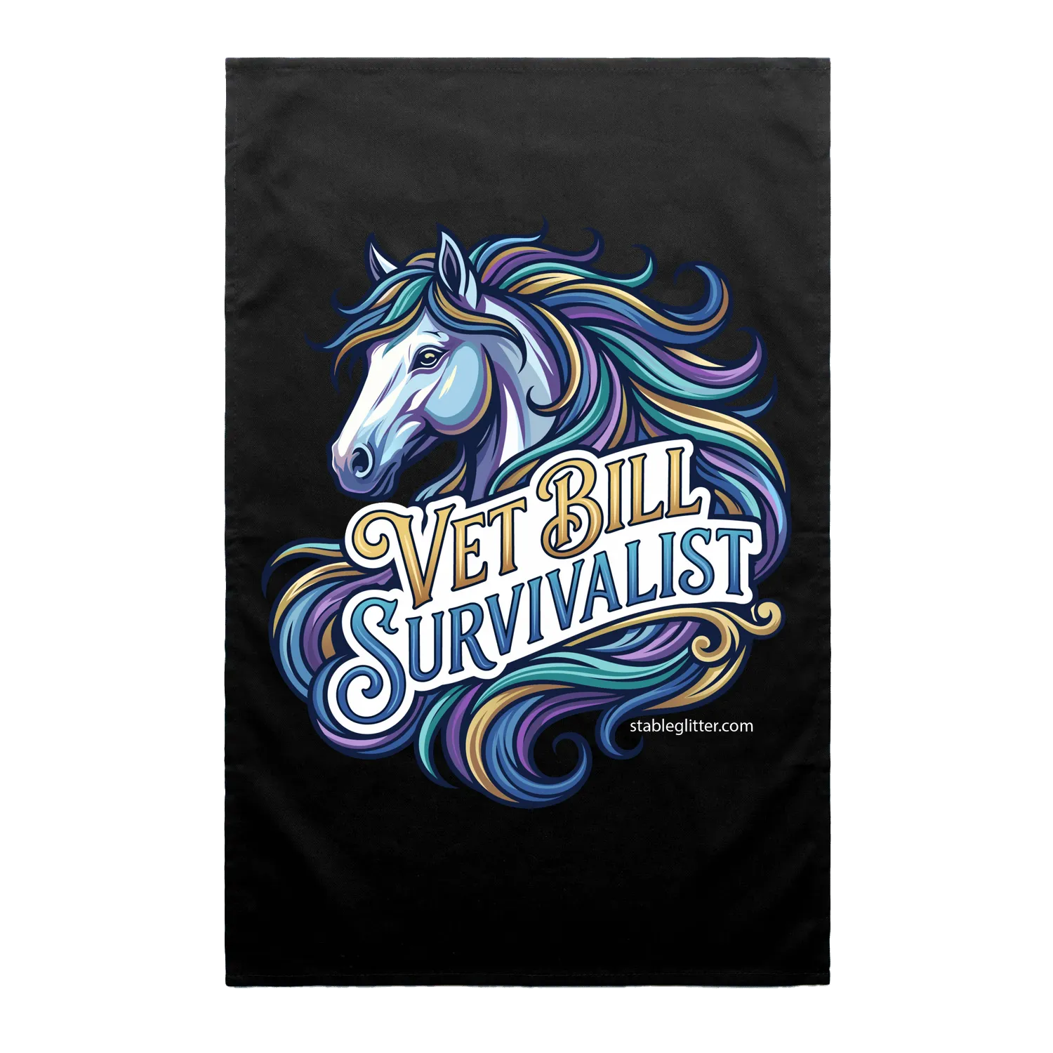 Black front flat lay