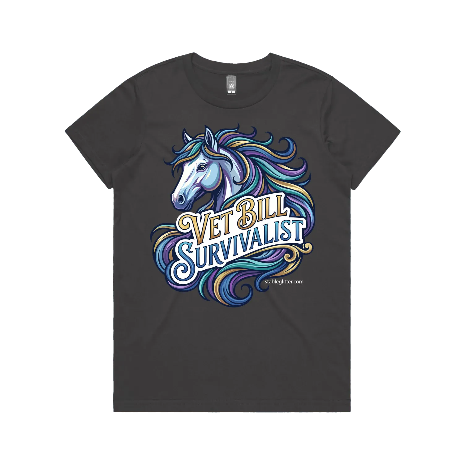 Charcoal front flat lay