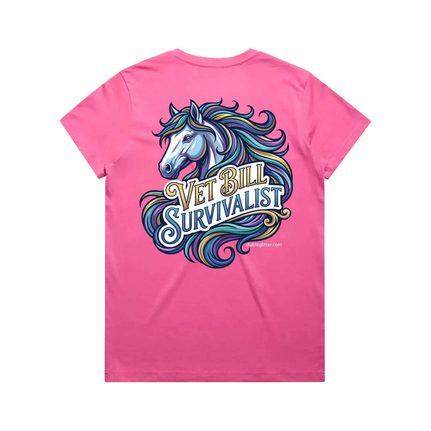 Charity Pink back flat lay